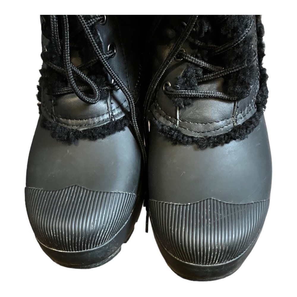 Hunter Shearling Lined Lace-Up Rubber Boots Sz 10F/9M - Picture 9 of 13